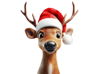 Christmas reindeer as element on transparent background
