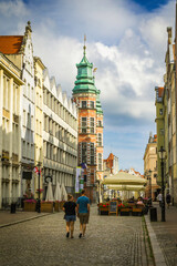 Obraz premium City of Gdansk - Old town with the beautiful buildings and streets