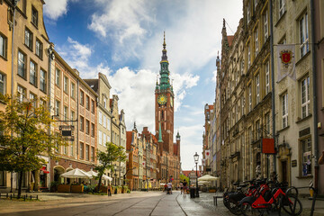 City of Gdansk - Old town with the beautiful buildings and streets