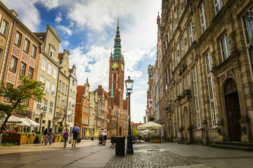 City of Gdansk - Old town with the beautiful buildings and streets
