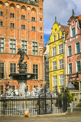 Fototapeta premium Neptune Fountain in Gdansk, Poland