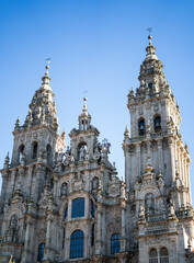 Naklejka premium Cathedral of Santiago de Compostela in Spain.