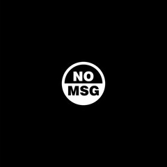 Contain no MSG mono sodium glutamate food icon isolated on dark background