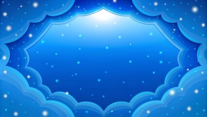 blue christmas greeting card frame