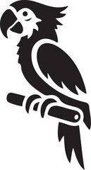 Macaw icon silhouette vector illustration 