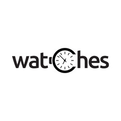 Watches with letter C logo design. Watches logotype design