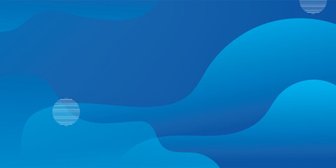 Blue abstract gradient background. Fluid shapes composition. Vector illustration