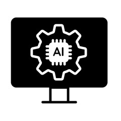 Artificial Intelegence icon, future technology