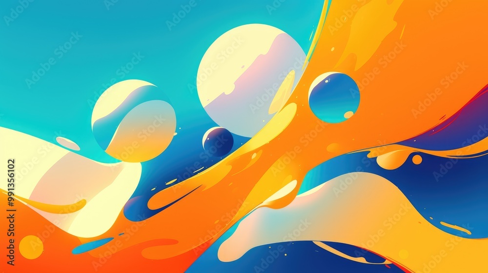 Poster abstract vector background design suitable for text and messaging featuring a blend of colors and sh
