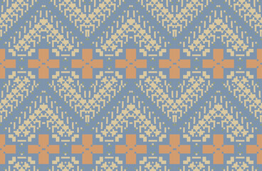 African Korean Traditional Pattern Fabricfolk Embroidery, Aztec Geometric Ornament Print. Design for Carpet, Wallpaper, Clothing, Wrapping, Fabric