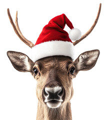 Christmas reindeer as element on transparent background