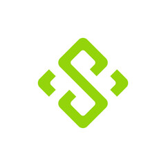 letter s, number eight, simple infinity line and abstract arrows logo.