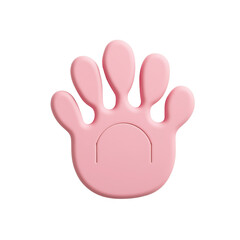 Obraz premium A cute pink hand-shaped accessory designed for children, perfect for playful decor or educational activities.