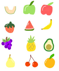 set of fruits