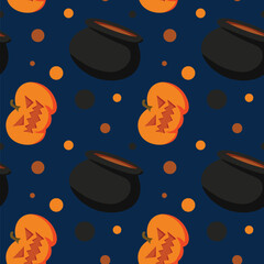 Halloween pattern in seamless style.