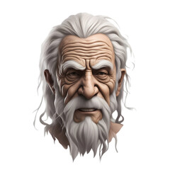  Halloween Old Man Mask On a Transparent Background