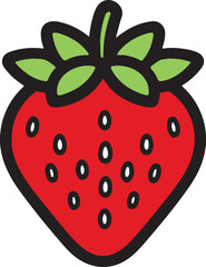 Obraz premium rip strawberry icon design vector art illustration