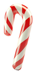 Fototapeta premium Christmas candy cane as element on transparent background