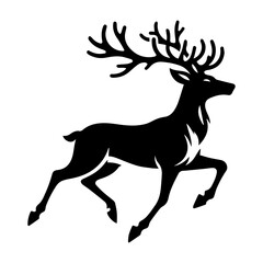 Christmas Reindeer Silhouette Vector Illustration