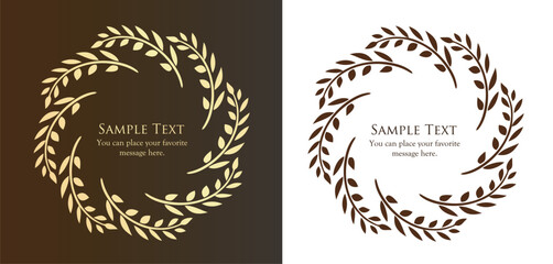 クリスマスモチーフのフレームデザインセット。ゴージャスでエレガントなデザイン素材
