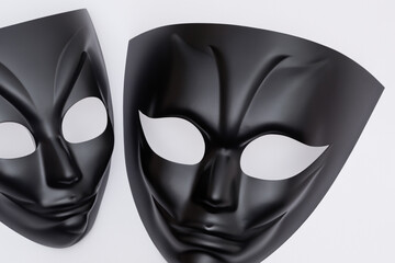 Mask on a white . Face fashion concept. Masquerade mask on white. Mask incognito mask lifestyle on white for.