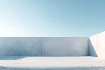 Abstract 3d rendering minimalist style architectural space scene,