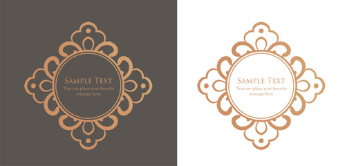 クリスマスモチーフのフレームデザインセット。ゴージャスでエレガントなデザイン素材
