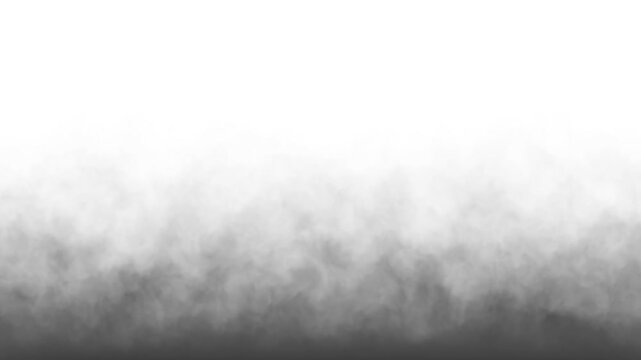 Black smoke, rising against a plain white background