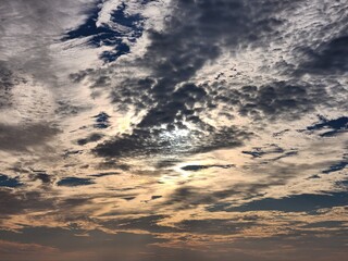 Dramatic evening sky. climate change