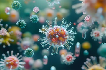 viruses, bacteria, atoms, molecules and microscopic organisms, microbiology