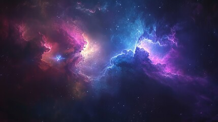Obraz premium The Vibrant Beauty of Cosmic Nebulas: A Journey Through the Colorful Galaxy