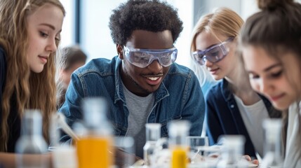 Exploring Science Together: Diverse Students Engaged in Collaborative Hands-on Experiment in Lab