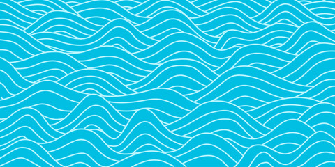 Fototapeta premium abstract Ocean Waves background. wave ocean background. abstract sea ripple, doodle wavy line background. sea and ocean ripple water background.