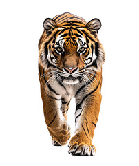 Obraz premium a tiger walking on a white background