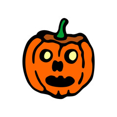 jack lantern, illustration on a white background.