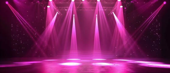 Pink Spotlight Lighting Effect for Stage Performance