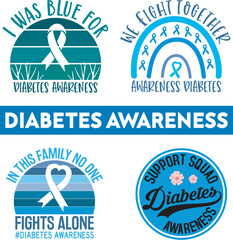 Diabetes Awareness, I Wear Blue For Diabetes Awareness, Crush Type 1 Diabetes, We Fight Together, Diabetes Warrior, November We Wear Blue, Hope Faith Cure Diabetes