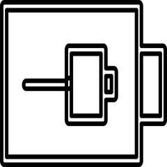 Single isolated icon with outline style icon on white background