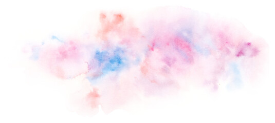 Watercolor pink, light purple and light blue spot, hand painted Abstract wedding element