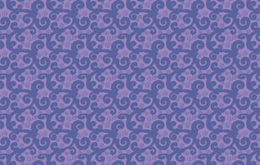 Wallpaper print. Antique style seamless pattern wallpaper design vector illustration. Creative abstract drawing background with spiral shapes.