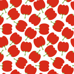 paprika pattern background. seamless pattern bell pepper. paprika flat illustration background. bell pepper pattern Background. 
