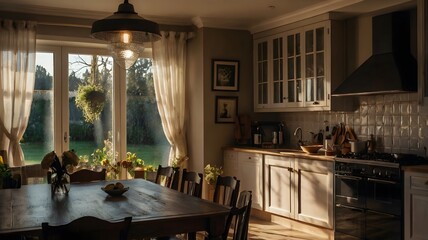 Inviting Kitchen Interior Design with Plants