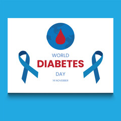World diabetes day banner vector illustration