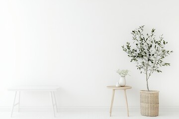 White background with a minimalistic design, offering a clean and fresh space for a modern look