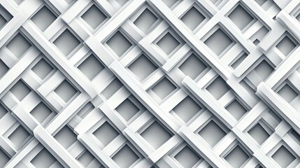 Abstract 3D geometric pattern with overlapping white squares and rectangles creating a modern and stylish design.