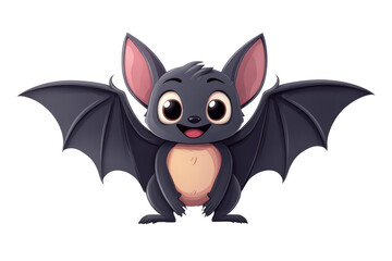 Obraz premium Funny Cartoon Bat Character in a Playful Pose on transparent background