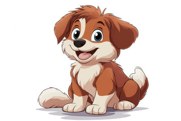 Obraz premium Funny Cartoon Dog Character for Kids’ Storybooks