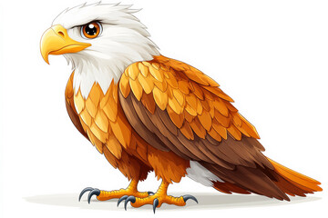 Obraz premium Happy Eagle Cartoon Character for Kids’ Storybooks