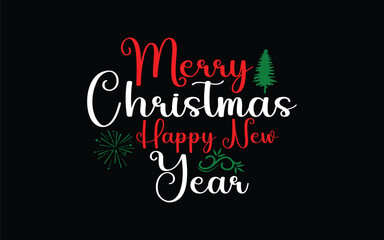Fototapeta premium Christmas Typography T-shirt Design Vector Graphic Template