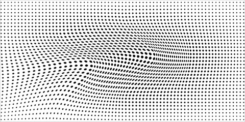 Monochrome gradient halftone dots background. Vector illustration. Abstract small grunge dots on white background